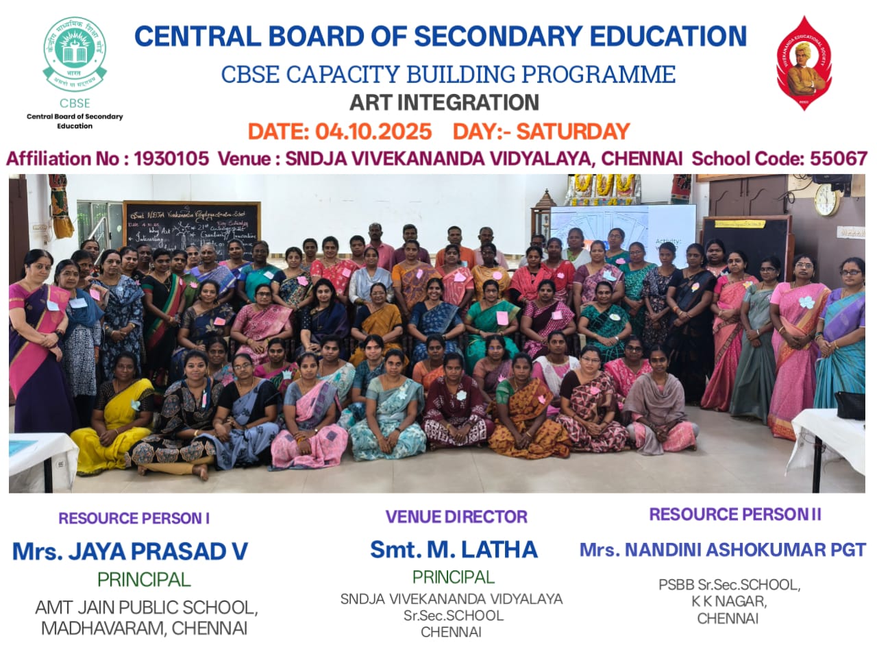 TRAINING SESSIONS CONDUCTED BY THE PRINCIPAL